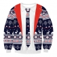 Explosion models Europe and the United States autumn and winter new pullover sweater female Santa Elk long-sleeved round neck loose shirt