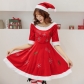2019 New Christmas Dresses Long Sleeve Christmas Shorts Rhinestones Christmas Dress Party Party Costumes
