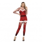 2019 Christmas Amazon new European and American festival 3D digital printing long-sleeved slim jumpsuit jumpsuit