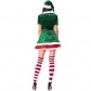 2019 Christmas New Green Christmas Elf Set Party Party Role Playing Europe and America