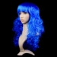 Halloween Christmas Masquerade Dress Up Catwalk Color Big Wave Wig Set