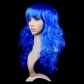 Halloween Christmas Masquerade Dress Up Catwalk Color Big Wave Wig Set