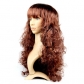 Halloween Christmas Masquerade Dress Up Catwalk Color Big Wave Wig Set