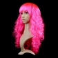 Halloween Christmas Masquerade Dress Up Catwalk Color Big Wave Wig Set