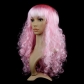 Halloween Christmas Masquerade Dress Up Catwalk Color Big Wave Wig Set