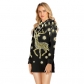 Best selling Christmas dress European and American explosion cat digital print Slim sweater hooded dress female