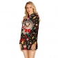 Best selling Christmas dress European and American explosion cat digital print Slim sweater hooded dress female