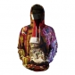 Christmas 2019 new 3D elk digital printing hooded pullover sweater casual large size couples baseball uniform