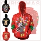 Christmas 2019 new 3D elk digital printing hooded pullover sweater casual large size couples baseball uniform