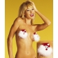 Sexy lingerie fur nipples chest stickers Santa Claus gifts Christmas lingerie