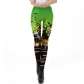 Halloween New Fashion Print Elastic Skinny Pants Pumpkin Head Truss Digital Print Feet Leggings