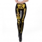 Halloween New Fashion Print Elastic Skinny Pants Pumpkin Head Truss Digital Print Feet Leggings