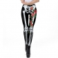 Halloween New Fashion Print Elastic Skinny Pants Pumpkin Head Truss Digital Print Feet Leggings