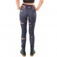 European and American fashion new Slim digital print leggings black feet pants women