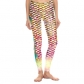 2019 summer new European and American women's print gold fish scale mermaid leggings