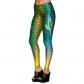 Spring hot fashion slim pencil pants fish scale print trousers stretch large size ladies leggings