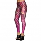 Spring hot fashion slim pencil pants fish scale print trousers stretch large size ladies leggings