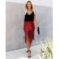 European and American women's autumn new sequins high waist fringed skirt skirt
