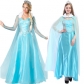 European and American blue court costume Halloween costume Frozen Princess Aisha adult stage costume