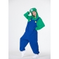 Halloween new cosplay red and green mario plumber game suit cartoon super mary suit