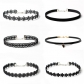 European and American hot-selling accessories black gothic choker collar necklace set sub-popular jewelry (six set)