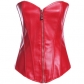 Slimming body, court corset, corset, punk shaper, abdomen, body, imitation leather, zipper, SM underwear