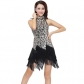 Latin sequin tassel costumes, stage costumes, adult stage costumes, square dance dance costumes