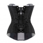 European and American court corset corset corset female body corset female bow black and white belly corset