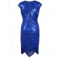 Quality explosion models fringed woven sequin dress 1920 retro European and American movie dress skirt