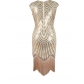 Quality explosion models fringed woven sequin dress 1920 retro European and American movie dress skirt