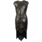 Quality explosion models fringed woven sequin dress 1920 retro European and American movie dress skirt