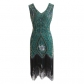 Explosion 1920s retro dress handmade beaded sequin fringed evening dress