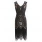 Explosion 1920s retro dress handmade beaded sequin fringed evening dress