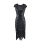 Quality explosion models fringed woven sequin dress 1920 retro European and American movie dress skirt