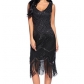 1920 retro sequin fringed dress skirt beaded fringed dress explosion models high-end banquet dress