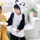 Flannel cute panda animal Siamese pajamas long sleeve cartoon autumn and winter children baby coral boy girl