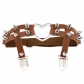 Europe and America Harajuku Punk Love Heart-shaped Leather Handmade Rivet Punk Hip-hop Leg Ring Foot Ring Garter Belt