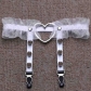 European and American sexy peach heart garter belt hot sale nightclub bar leather rivet leg garter clip