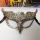 Bronzing lace mask party three-dimensional stereotyped half-face sexy eye mask masquerade halloween mask