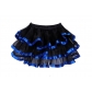 Europe and America all-match black mesh puffy miniskirt