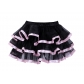 Europe and America all-match black mesh puffy miniskirt