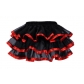 Europe and America all-match black mesh puffy miniskirt