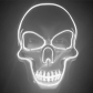 Hot sale explosion white skull head glow cold light Halloween mask led ghost head horror atmosphere