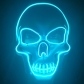 Hot sale explosion white skull head glow cold light Halloween mask led ghost head horror atmosphere