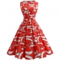 2020 Hot Sale Sleeveless Christmas Hot Sale Printed Waist Slim Fit Dress 5 Patterns
