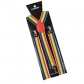 Rainbow striped strap 2.5cm adult strap clip for men and women seven color rainbow striped elastic suspenders wholesale