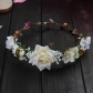 Fashion girl wreath headwear hair accessories rose wreath headband seaside holiday simulation flower bridesmaid decoration