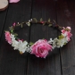 Fashion girl wreath headwear hair accessories rose wreath headband seaside holiday simulation flower bridesmaid decoration