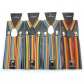 Rainbow striped strap 2.5cm adult strap clip for men and women seven color rainbow striped elastic suspenders wholesale