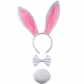 Parent-child activity performance props rabbit ears children's headband headband animal oversized rabbit ears three-piece wholesale